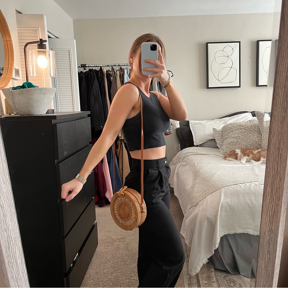 Straw Crossbody Bag